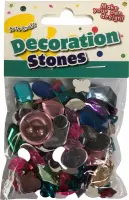 Decoratie stenen verschillende soorten en kleuren in zakje 11x7cm - strass - knutselspullen - decoratie - hobby - knutsel - versiering - maken - cadeau