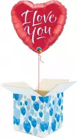 Helium Ballon Hart gevuld met helium - Valentijnsdag - Cadeauverpakking - I Love You - Hartjes Folieballon - Helium ballonnen Valentijnsdag