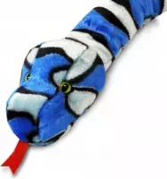 Pluche blauwe knuffel slang 200 cm