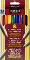Sargent - Classic Fine Tip markers -  8 stuks - assorti