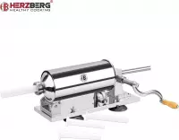 Herzberg: Professionele Worstmaker & Vleesvuller - Worstvuller - Worst Machine - 5,6 kg - Zuignapbasis - 3 Nozzles
