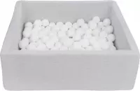 Zachte Jersey baby kinderen Ballenbak met 150 ballen, 90x90 cm - Witte