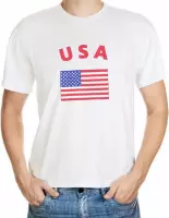 Wit t-shirt Amerika heren M