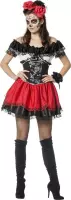 Wilbers & Wilbers - Spaans & Mexicaans Kostuum - Mexican Day Of The Dead - Vrouw - rood - Maat 44 - Halloween - Verkleedkleding