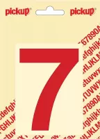 Pickup plakcijfer Helvetica 100 mm - rood 7