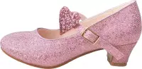 Elsa en Anna schoenen hartje roze Prinsessen schoenen - maat 26 (binnenmaat 17 cm) bij verkleed jurk