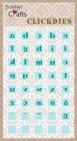 SCCD002 Clickdies alphabet-2 (small letters) - Nellie Snellen snijmal - alfabet kleine letters - met magneetvel