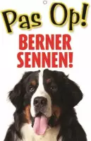 Honden waakbord pas op Berner Sennen 21 x 15 cm