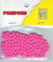 Nellie Snellen Pompoms Mini - 3mm - 100stuks - Col. 23 Neon Pink