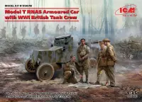 1:35 ICM 35670 Model T RNAS with WWI British Tank Crew Plastic Modelbouwpakket