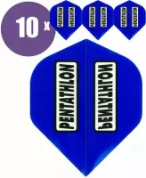 ABC Darts - Dart Flights - Pentathlon Classic Blauw - 10 sets (30 stuks)
