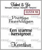 Crealies stempel Tekst&Zo Kerst 10 (Nederlands) CLTZK10