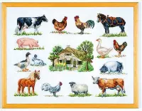 borduurpakket 70-6420 boerderij met dieren