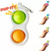 Premium Simple Dimple Fidget Toy | Pop It / Fidget Pad | Tik Tok Simpl Dimpl Fidget | Oranje-Groen
