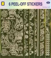 Peel-off stickers 6-packs Owl designs