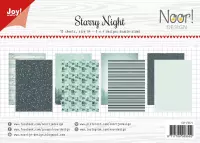 Joy! Crafts Papierset - Noor - Design Starry Night 6011/0674 A4 -12 vel - 200 gr (12-20)