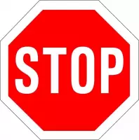 Stop sticker, B7 200 mm