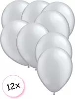 Premium Quality Ballonnen Zilver 12 stuks 30 cm