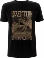 Led Zeppelin Heren Tshirt -M- Faded Falling Zwart
