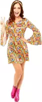 Amscan Verkleedjurk Rainbow Hippie Dames Polyester Maat M