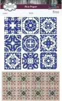 Creative Expressions Rijstpapier hobby - Tegeltjes - Pak van 6 vellen met 3 designs - A4