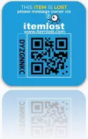 Slimme sticker - itemlost - slimme Sticker klein vierkant - QR code - Secure -