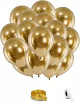 Gouden Metallic Helium Ballonnen - 24 stuks