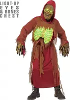 Widmann - Zombie Kostuum - Zombie Skelet Elektro - Jongen - Rood, Bruin - Maat 164 - Halloween - Verkleedkleding