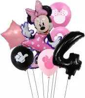 7 stuks ballonnen Minnie Mouse thema - verjaardag - 4 jaar - 80cm