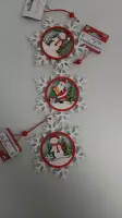 Drie kerstdecoraties - ophangbaar