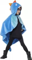 Wilbers - Dinosaurus Kostuum - Cape Dino Dany Kind - blauw - Maat 86 - Halloween - Verkleedkleding