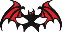 Boland Oogmasker Vleermuis 27 X 15 Cm Polyester Rood/zwart