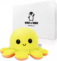 Bibi & Bibi® Octopus Mood Knuffel Cadeau – Geel/Oranje – Woolly