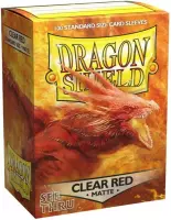 TCG Sleeves - Dragon Shield - Clear Red Doorzichtig Rood (Non Glare) Standard Size