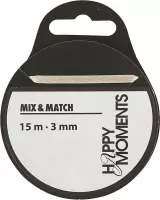 Happy Moments Satijnlint 3 Mm X 15 M Off-white
