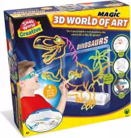 Small World Creative 3D Tekenbord Dinosaurus + 4 Markers + 3D Bril