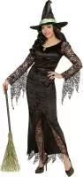 Widmann - Heks & Spider Lady & Voodoo & Duistere Religie Kostuum - Ms Everblack Heks - Vrouw - zwart - Medium - Halloween - Verkleedkleding