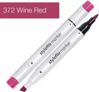 Stylefile Marker Brush - Wine Red - Hoge kwaliteit twin tip marker met brushpunt