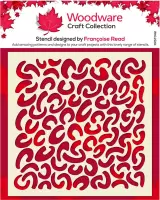 Woodware Stencil - Dierenprint - Luipaard - 15,24x15,24cm