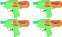 10x Waterpistool/waterpistolen groen/oranje 20 cm