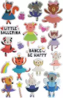 Stickers Puffy "Little Ballerina" +/- 20 Stickers