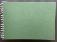 Luxe Schetsboek Tekenblok - A4 - 21x29,7cm - 140grams wit papier - Groen omslag - Ringband - WireO