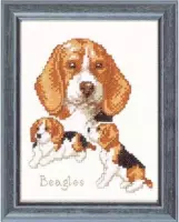 Borduurpakket beagles van pako