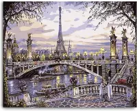 Schilderen Op Nummer Volwassenen En Kinderen - Eiffeltoren - Paint  By Number - 40X50cm - Canvas - Met Frame - Do It Yourself Paintings -  Cadeau