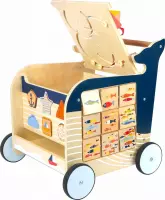 Baby Walvis Loopwagen - Houten speelgoed vanaf 1 jaar