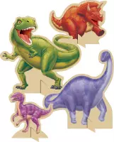 CREATIVE PARTY - Set van 4 tafelversieringen dinosaurus