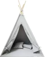Tipi Met Vloermatras En Kussens - Grijs - 1 Persoons
