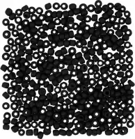 Rocailles afm 8/0 d: 3 mm mat zwart 25gr gatgrootte 0 6-1 0 mm