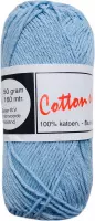 Beijer BV Cotton eight 8/4 onbewerkt dun katoen garen - licht blauw (316) - pendikte 2,5 a 3mm - 5 bollen