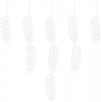Bladeren Hangdecoratie Wit 1,8m